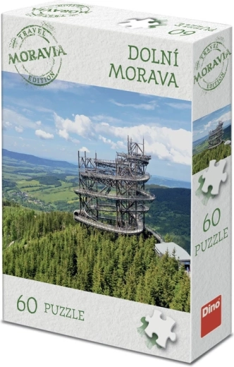 Puzzle Dino edición turística Moravia: Dolní Morava 60 piezas