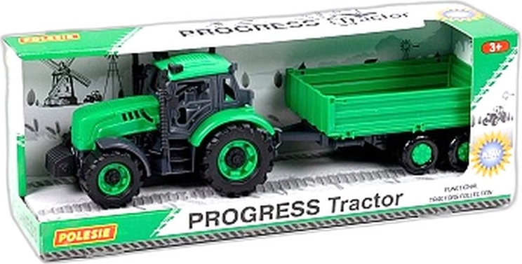 Tractor Progres con remolque de laterales y accionamiento por inercia - 1 pieza