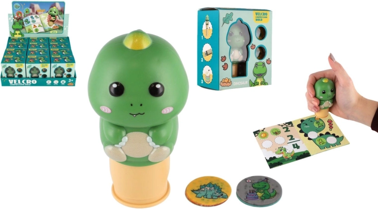 Sello infantil con pegatinas de dinosaurio – set creativo