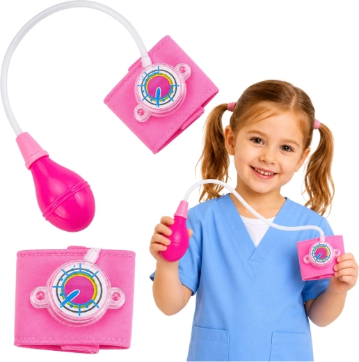 Tensiómetro infantil rosa para jugar con aguja móvil