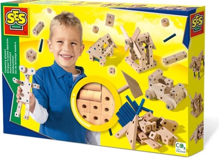 SES Creative pequeño taller de carpintería – kit de construcción de madera