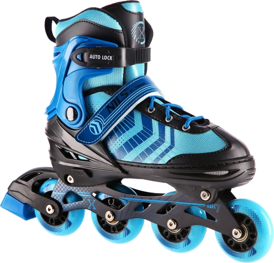 Patines en línea y de invierno NILS Extreme 4 en 1 – Azul y negro