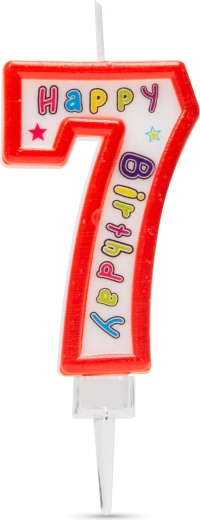 Vela para tarta con forma del número 7