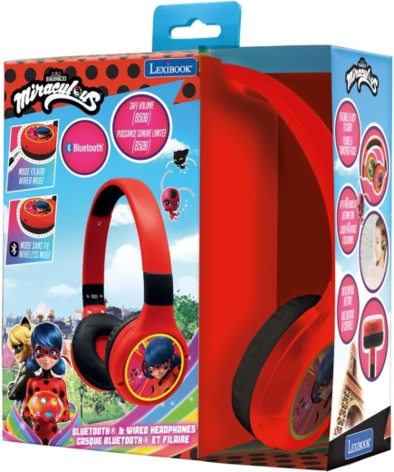 Auriculares inalámbricos plegables Miraculous: Ladybug y Cat Noir