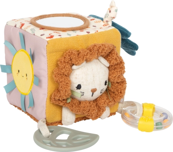 Small foot cubo de juego de tela leoncito con actividades