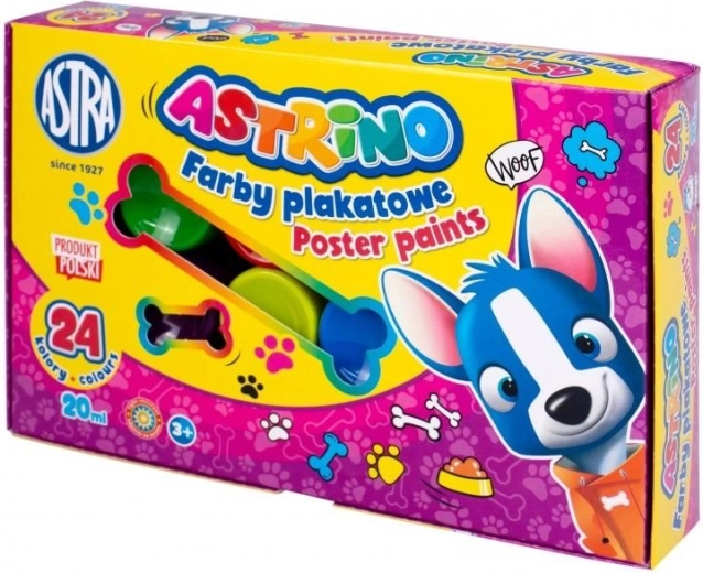 Pinturas témpera Astrino, set de 24 colores