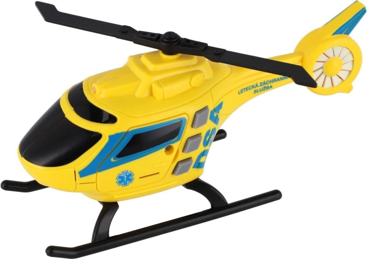 Helicóptero del servicio de rescate aéreo DSA con luz y sonido