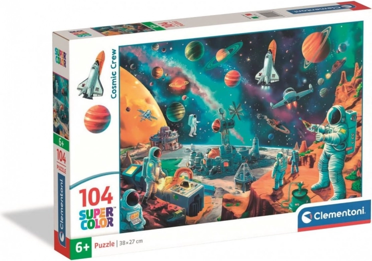 Puzzle Clementoni pandilla espacial 104 piezas