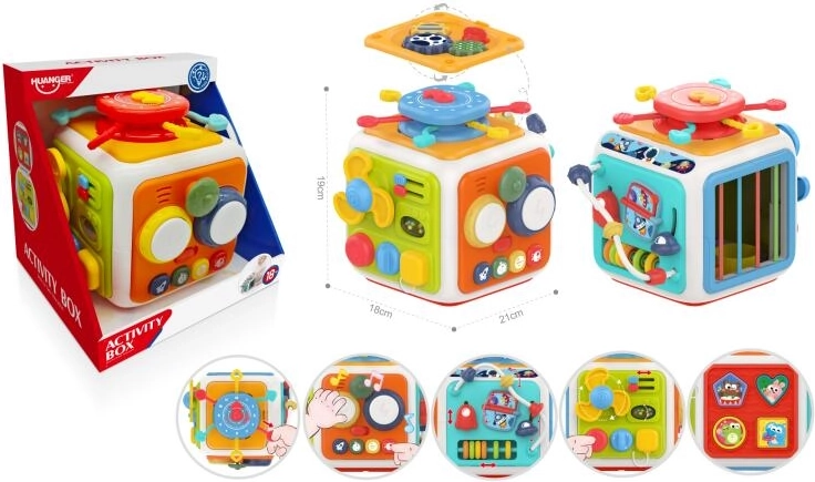 Cubo educativo multisensorial para niños