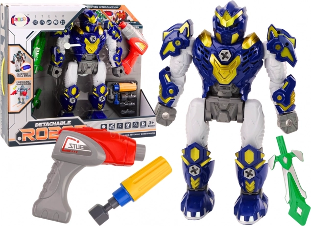 Robot para atornillar con taladro, luces y sonidos – azul