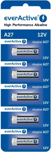 Pilas alcalinas 27A 12V, blíster 5 uds everActive
