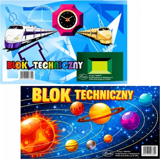 Bloc técnico A3 blanco, 10 hojas, 160 g/m² Protos