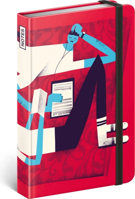 Cuaderno rayado con tapa dura 11 × 16 cm Dominik Miklušák – rojo