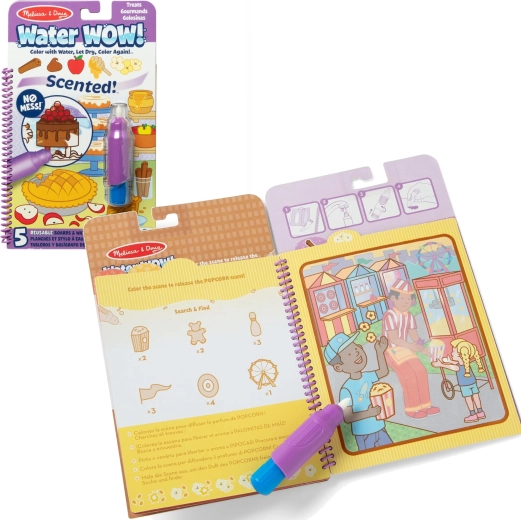 Melissa & Doug Water WOW! libro para colorear con agua perfumado Postres