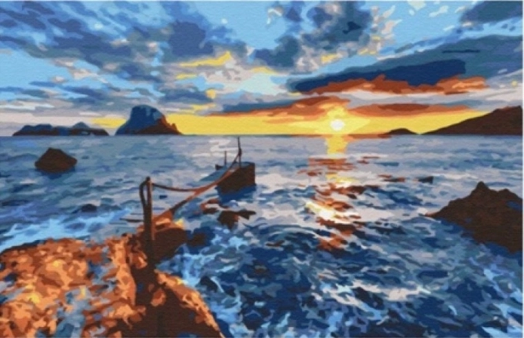 Pintura de diamantes Mar embravecido 30 × 40 cm
