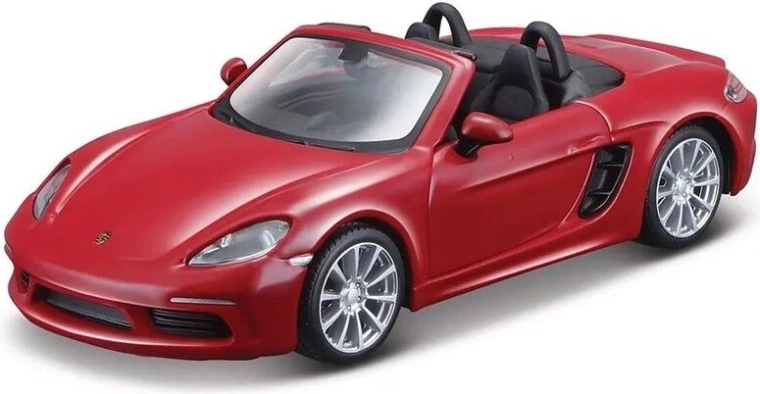 Bburago Porsche 718 Boxster rojo oscuro 1:32