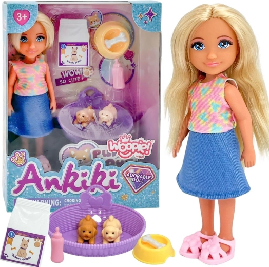 Muñeca Ankiki de WOOPIE Royal con cachorros y accesorios