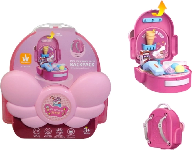 Mochila infantil con cocina y heladería 2 en 1