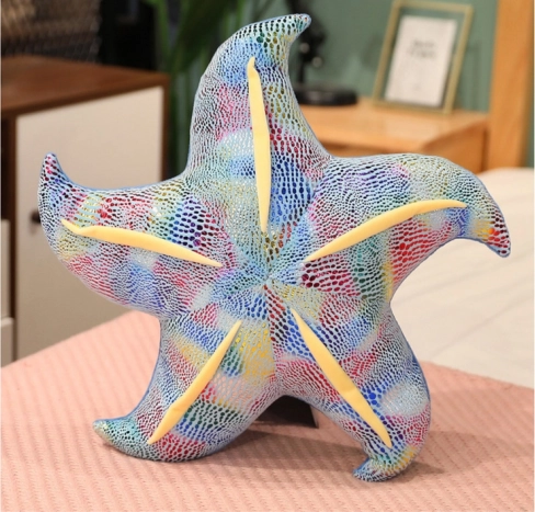 Estrella de peluche azul, cojín 20 cm