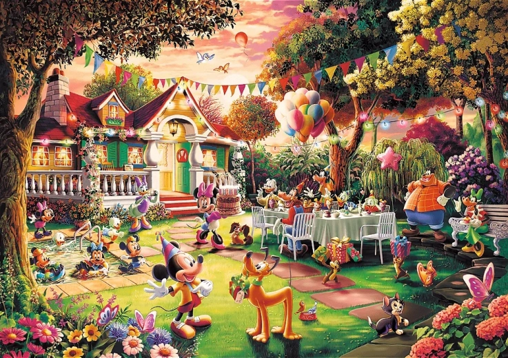 Puzzle Trefl Fiesta de cumpleaños de Mickey Mouse 1000 piezas Premium Plus