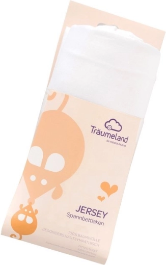 Träumeland sábana bajera ajustable de jersey 40 × 90 cm blanca
