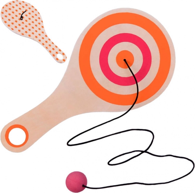 Paleta de madera con pelota en cordón para entrenamiento SP0749
