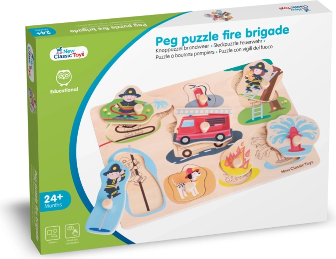 Puzzle de encaje de madera Bomberos - 8 piezas