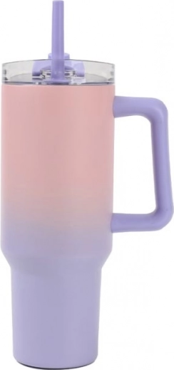 Gran vaso térmico con pajita – pastel