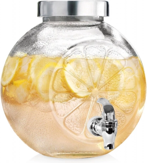 Dispensador de bebidas de vidrio con grifo 5,4 l