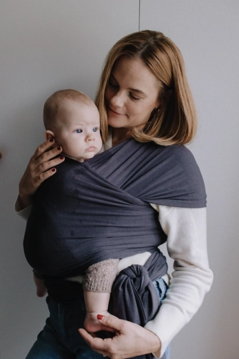 Fular portabebés Boba Serenity Wrap charcoal