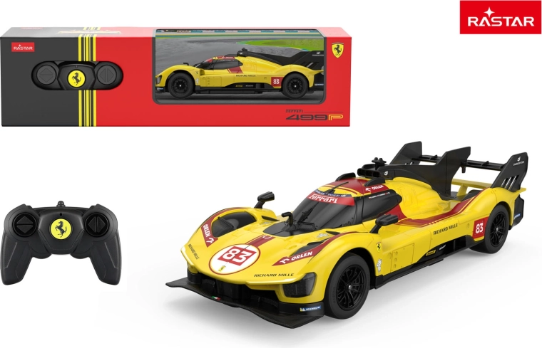 Coche RC Rastar Ferrari 499P amarillo 1:24 - 1 pieza