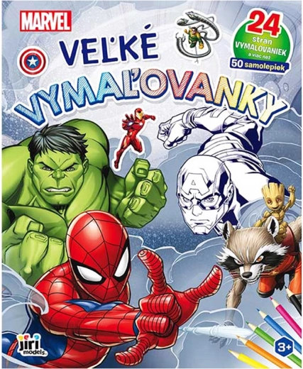 Grandes cuadernos para colorear Marvel con pegatinas