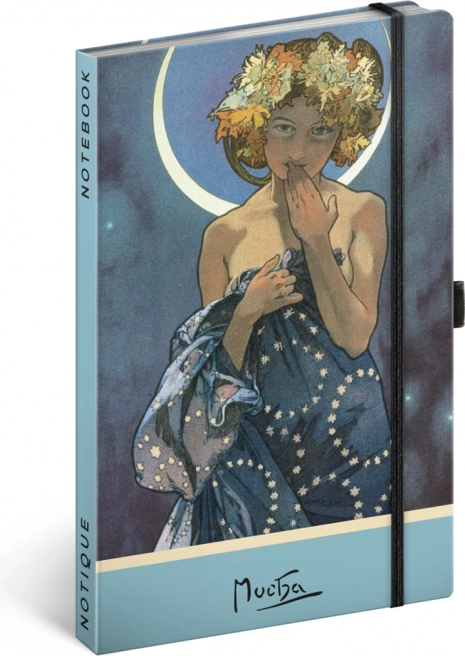 Cuaderno Alfons Mucha – Luna, punteado 13 × 21 cm