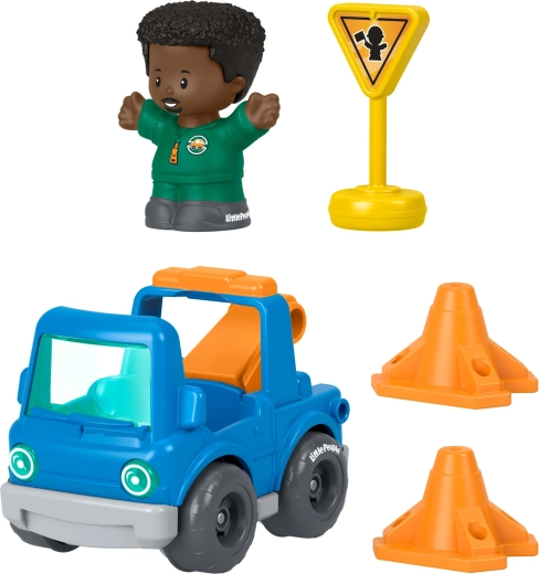 Fisher-Price Little People set de grúa con cochecito, figura y accesorios
