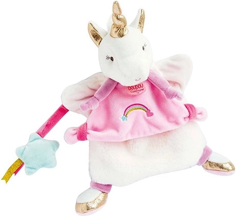 Doudou marioneta de peluche Unicornio