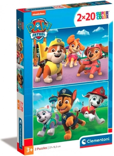 Puzzle 2×20 piezas Paw Patrol