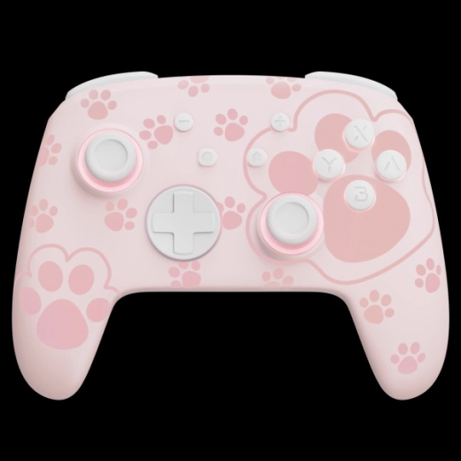 Mando inalámbrico FUNLAB Firefly Pro para Switch con diseño de huella de gato