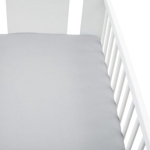 Sábana ajustable de jersey para cuna New Baby 120 × 60 cm gris