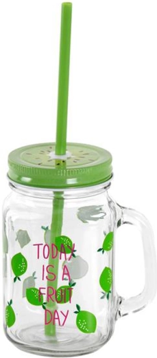 Vaso con pajita TORO frutas 450 ml