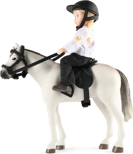 Set de equitación con caballo y amazona
