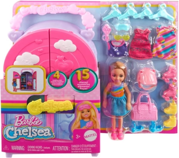 Barbie Chelsea armario – muñeca y 15 accesorios