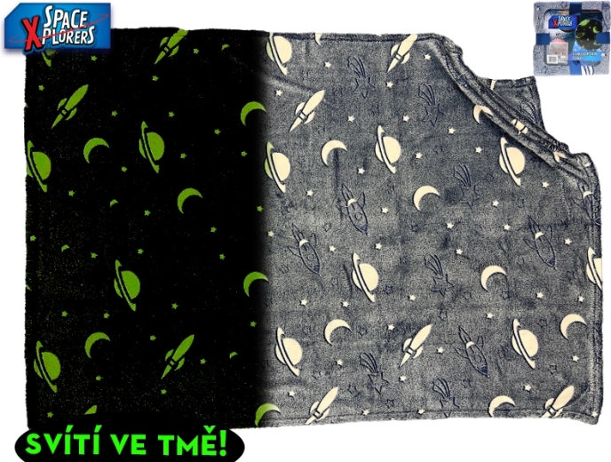 Manta Space Xplorers que brilla en la oscuridad 100 × 150 cm
