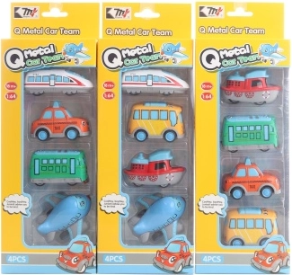 Set de vehículos metálicos para niños