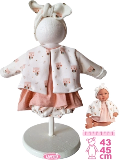 Llorens conjunto de ropa para muñeca New Born 43–45 cm, set de 4 piezas