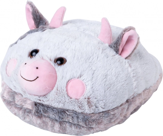 Cozy Noxxiez vaquita: zapatilla de peluche térmica para los pies