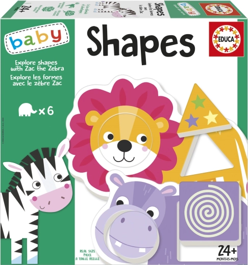 EDUCA baby encajable explora las formas con la cebra Zak (6 × 2 piezas)