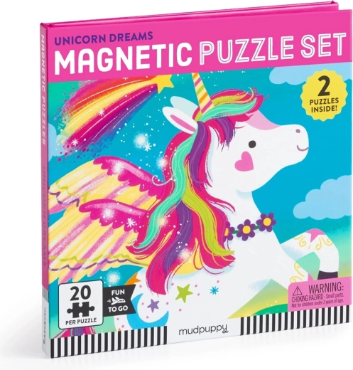 Puzzle magnéticos Mudpuppy Sueños de unicornio, 2 × 20 piezas
