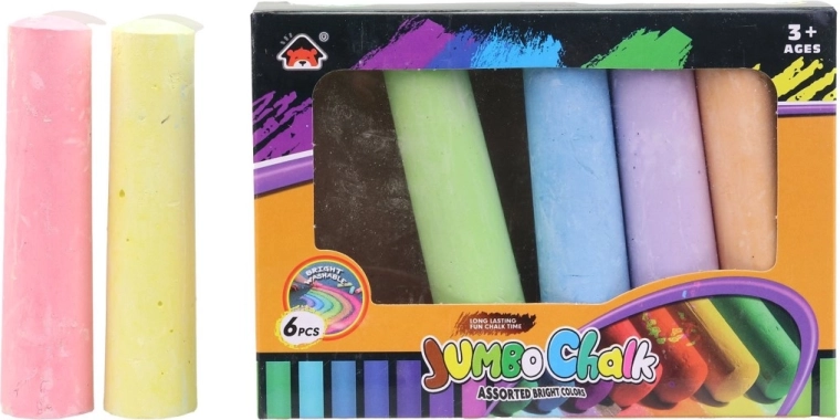 Tizas de colores en caja (6 uds.)