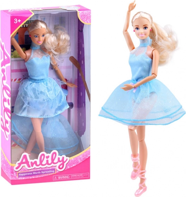 Anlily bailarina con vestido azul