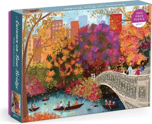 Puzzle Galison Otoño en el puente Bow Bridge 1000 piezas